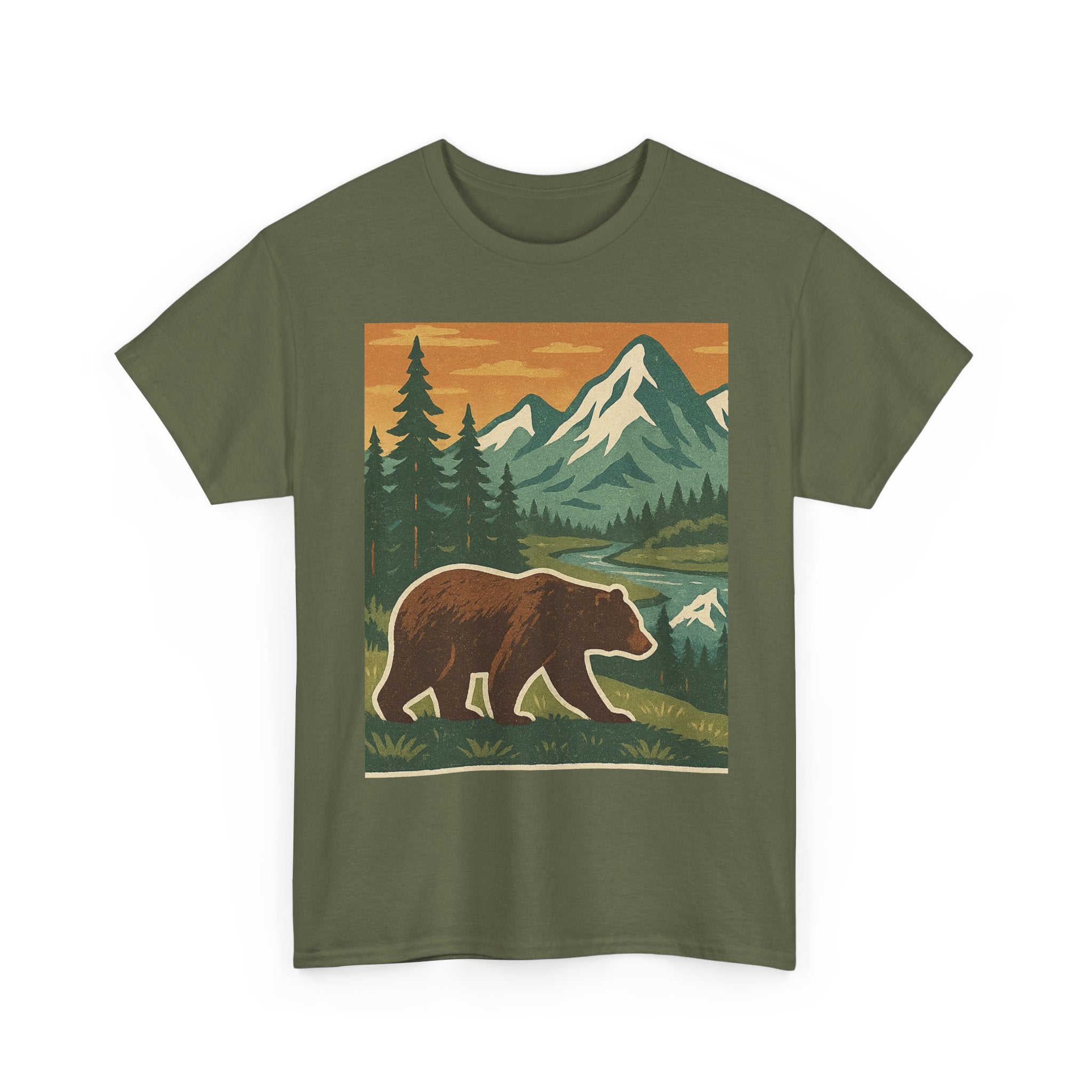 Vintage Bear Graphic Tee, Nature Lover Shirt, Unisex Cotton T-Shirt, Outdoor Adventure Wear, Gift for Hiking Enthusiasts, Casual Everyday