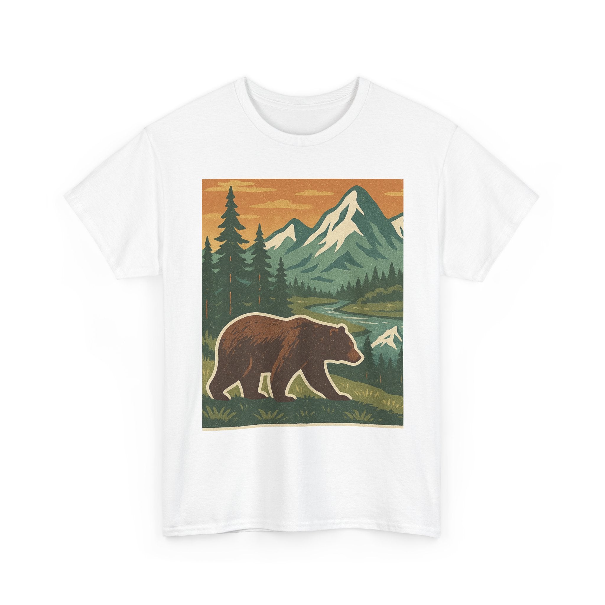 Vintage Bear Graphic Tee, Nature Lover Shirt, Unisex Cotton T-Shirt, Outdoor Adventure Wear, Gift for Hiking Enthusiasts, Casual Everyday